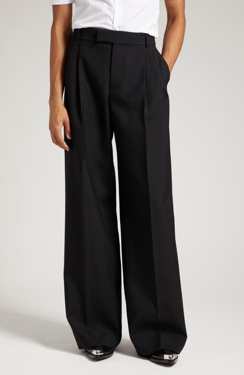 Alexander McQueen Oversize Pleated Baggy Wool Trousers Black at Nordstrom, Us