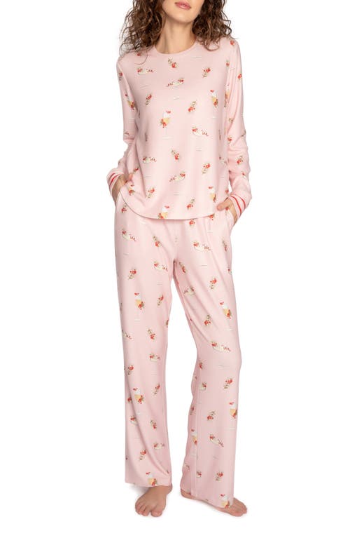 PJ Salvage Cabin Cocktail Peachy Pajamas in Pink Dream at Nordstrom, Size Large