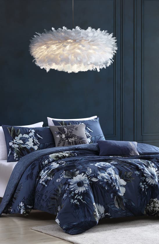 Bebejan Delphine 5-piece Reversible Comforter Set In Blue