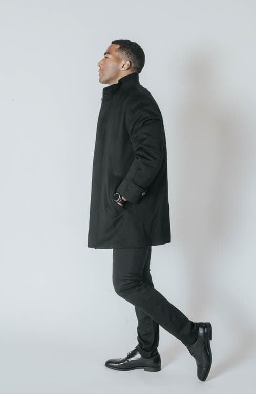 Nordstrom Hudson Bib Insert Wool Car Coat In Grey Phantom Marl