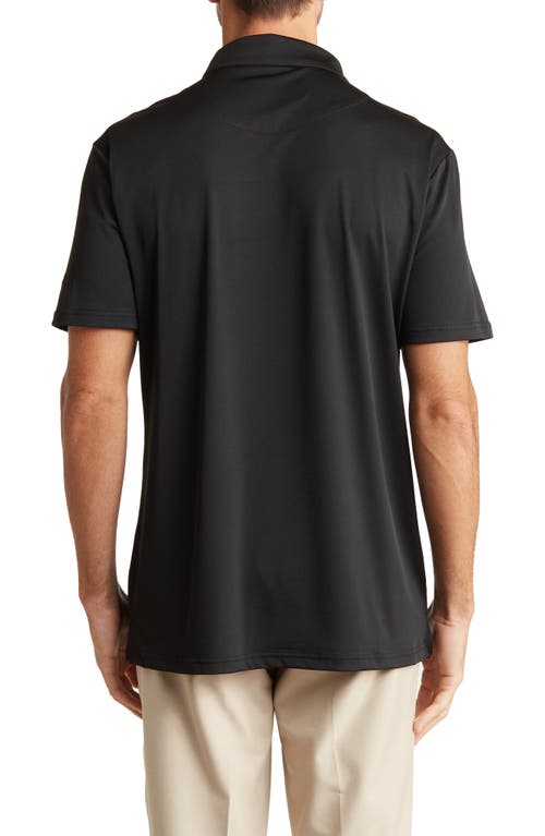 Shop Tom Baine Performance Solid Polo In Black