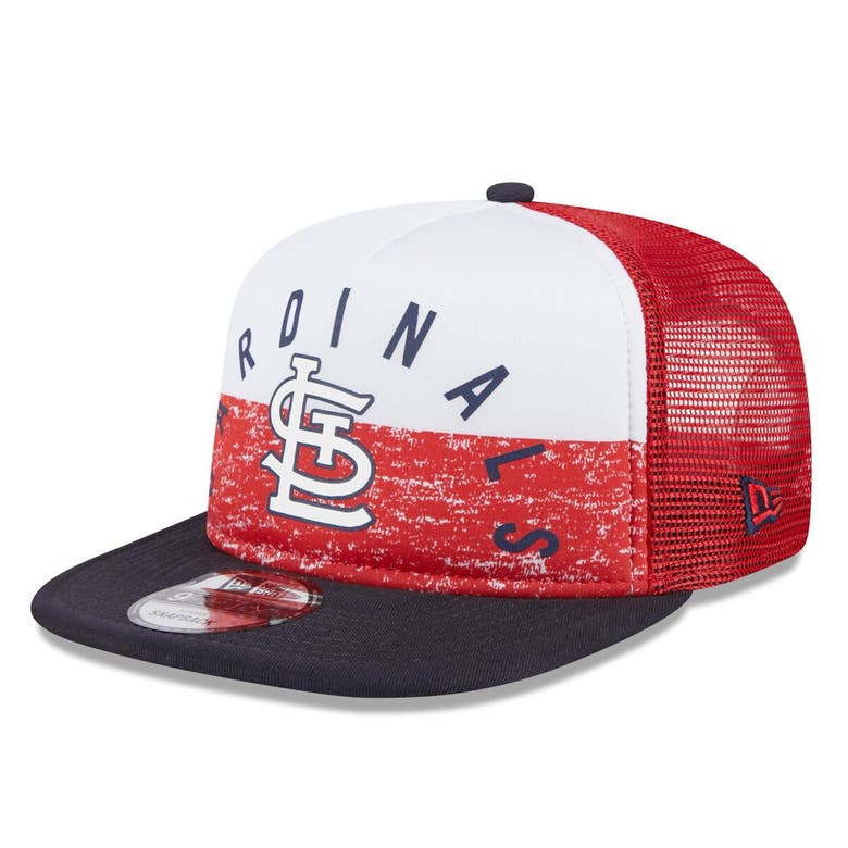 New Era White/red St. Louis Cardinals Team Foam Front A-frame Trucker 9fifty Snapback Hat