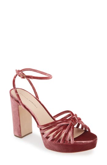 Loeffler Randall Rivka Knot Platform Sandals Tea Rose In Tea Rose