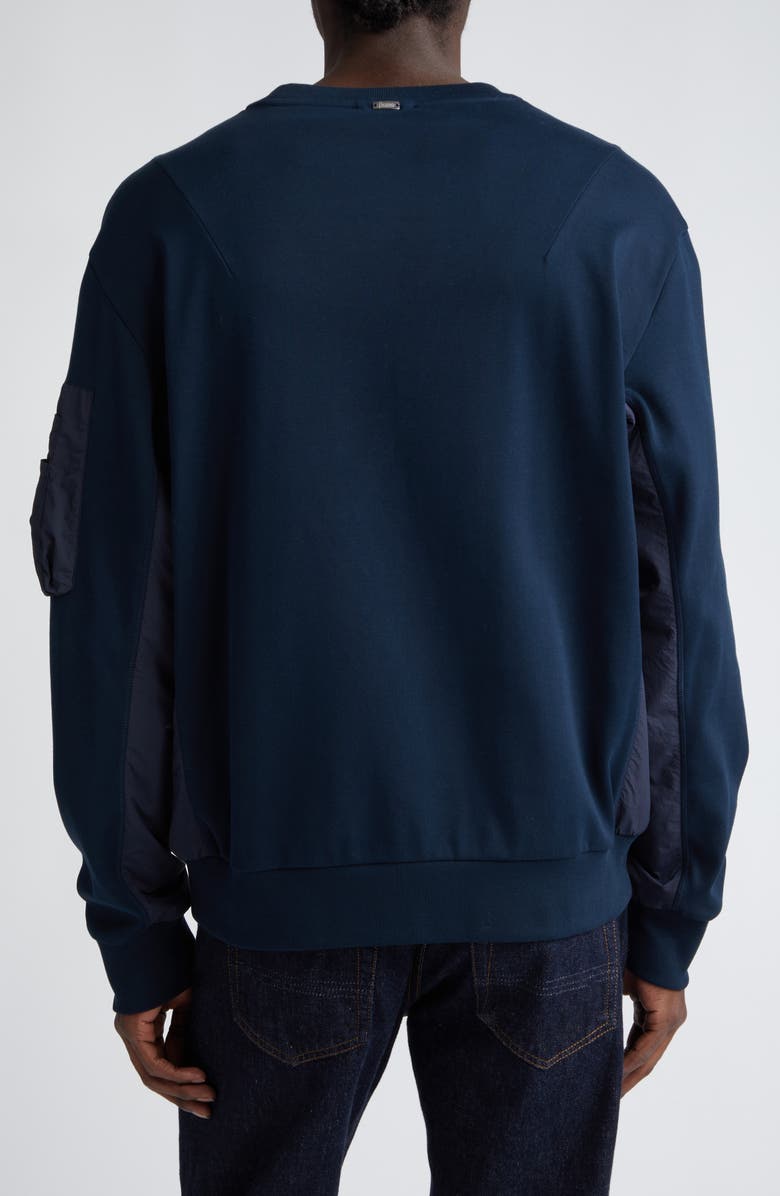 Herno Mixed Media Sweatshirt Nordstrom