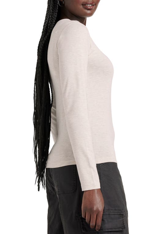 Splendid Eva Slub Top In Oat Heather