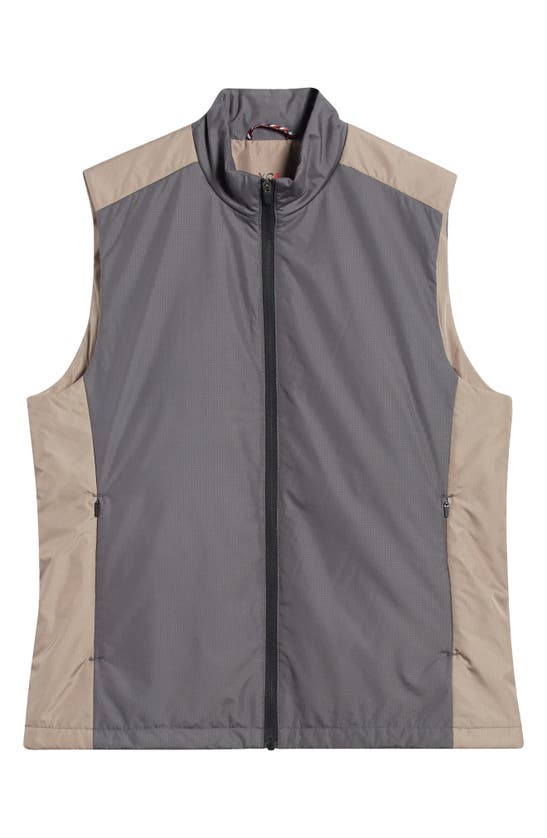 Shop Johnston & Murphy Xc4 Colorblock Water Resistant Vest In Taupe