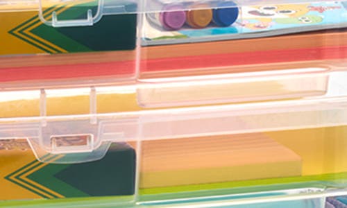 Sorbus 6-pack Portable Project Case Set In Clear