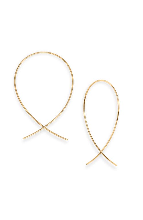 Lana Upside Down Small Hoop Earrings in Yellow Gold at Nordstrom