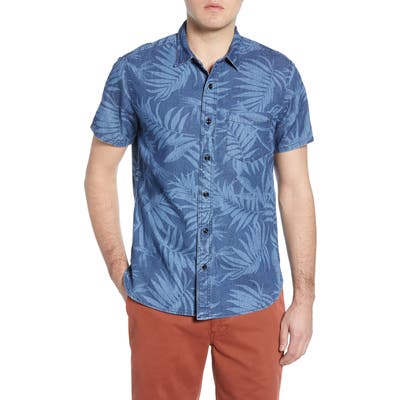 Madewell Leaf Print Chambray Shirt, Blue