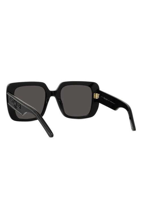 Shop Dior Wil S3u 55mm Square Sunglasses In Black/grey