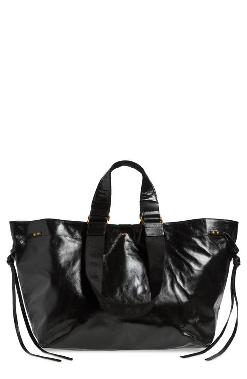 Shop Isabel Marant Wardy Leather Shopper Tote In Black