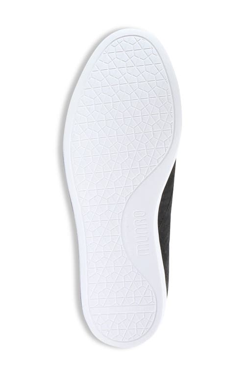 Munro Lennox Slip-on Sneaker In Black Croc Nubuck
