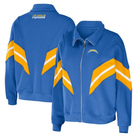 Women's WEAR by Erin Andrews Blue Detroit Lions Bomber Full-Zip Jacket