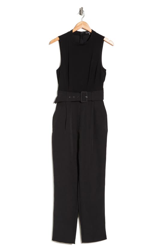 Shop Lulus Mock Neck Sleeveless Jumpsuit In Black