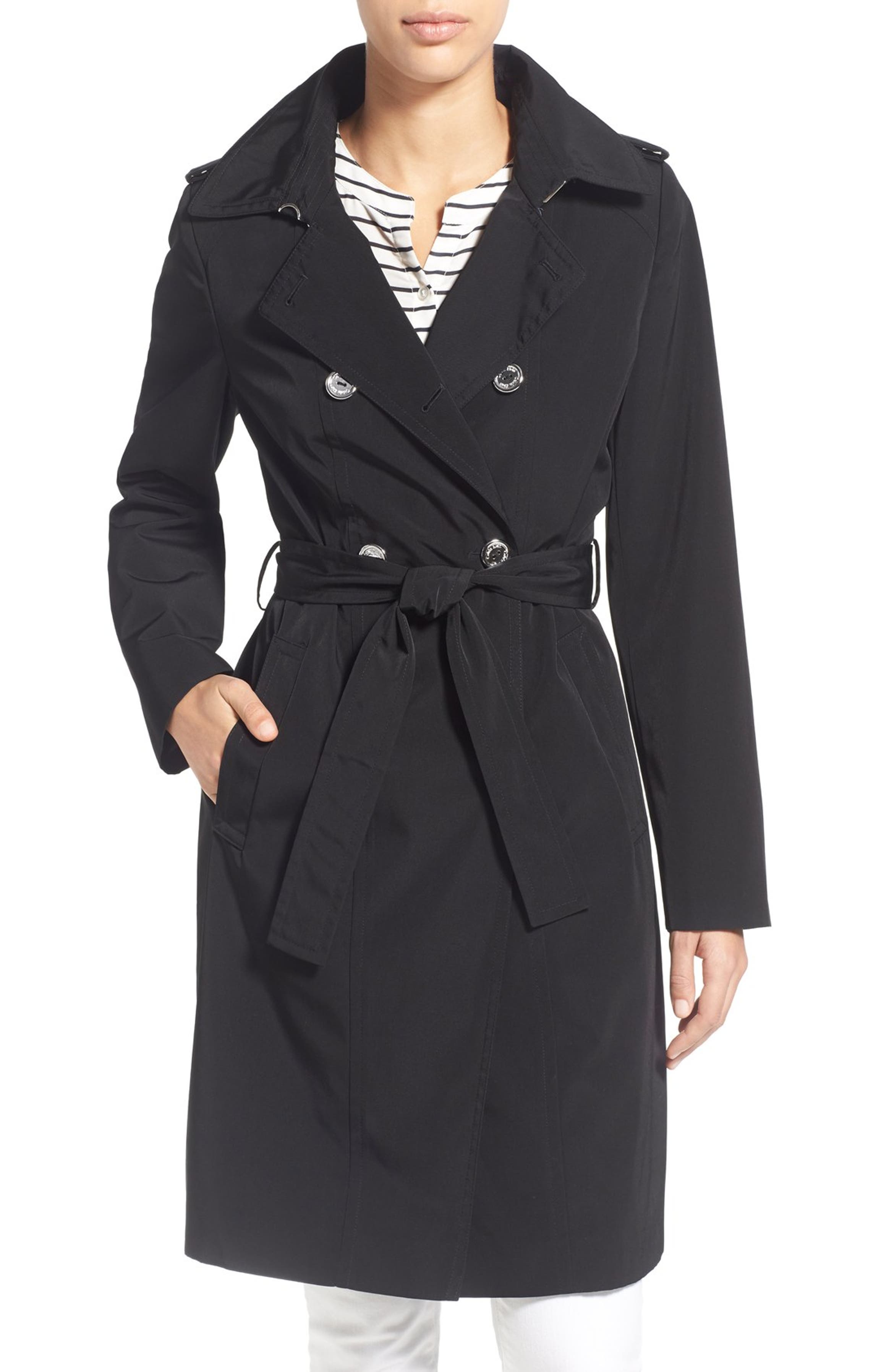 Calvin Klein Double Breasted Long Trench Coat | Nordstrom