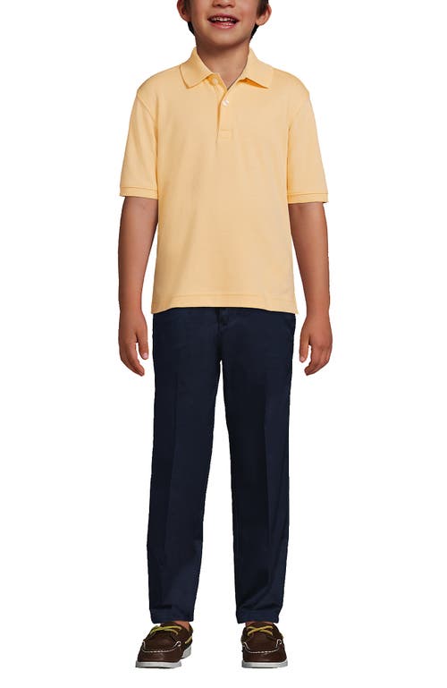 LANDS' END LANDS' END SCHOOL UNIFORM KIDS SHORT SLEEVE INTERLOCK POLO SHIRT 
