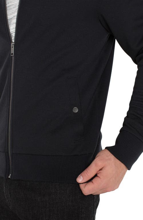 Shop Liverpool Knit Bomber Jacket In Black