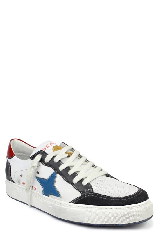 Shop Sepol Estrella Star Sneaker In White Blue