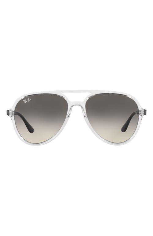 Ray Ban Ray-ban 57mm Gradient Aviator Sunglasses In White
