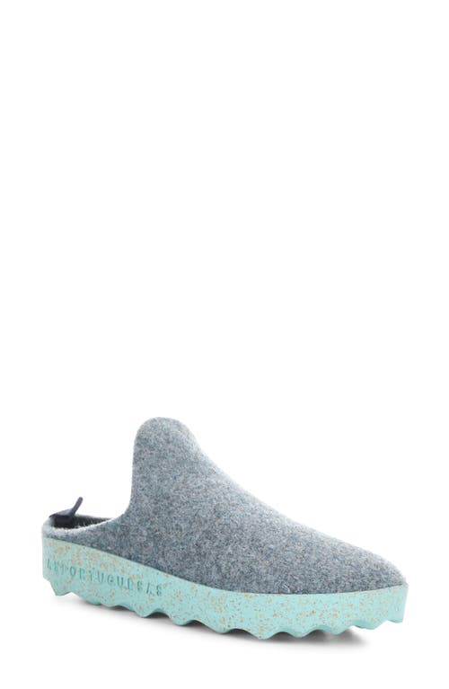 Fly London Come Sneaker Mule in Grey Blue Tweed/Felt
