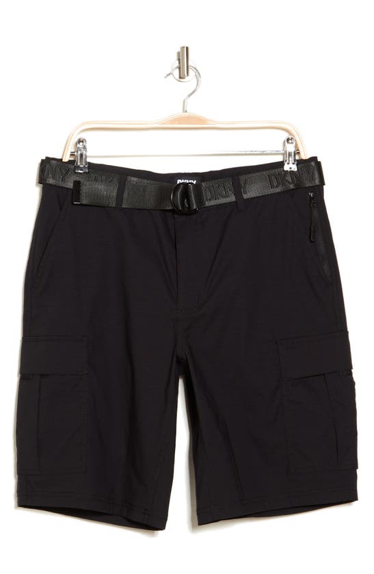 Shop Dkny Sportswear Dkny Jumel Tech Cargo Shorts In Black