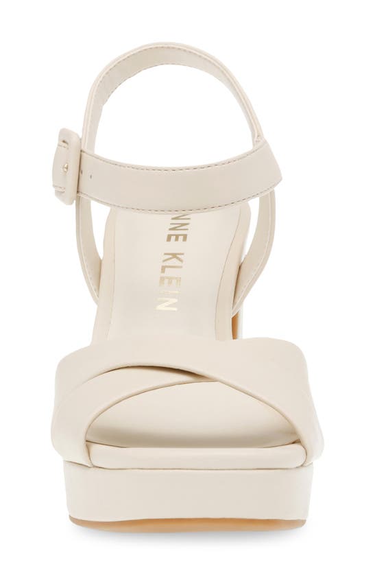 Shop Anne Klein Zena Ankle Strap Platform Sandal In Off White