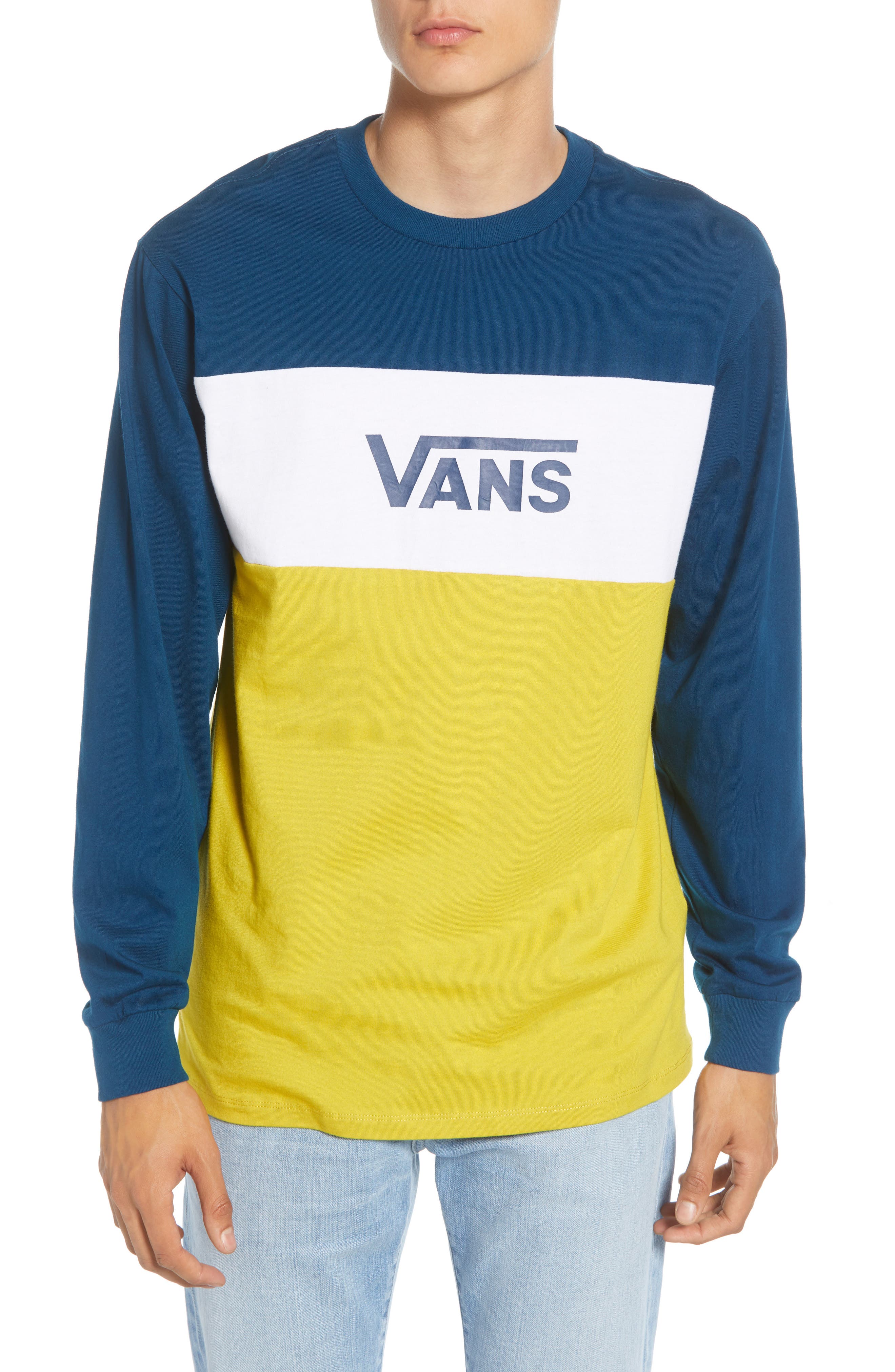 vans long sleeve yellow shirt