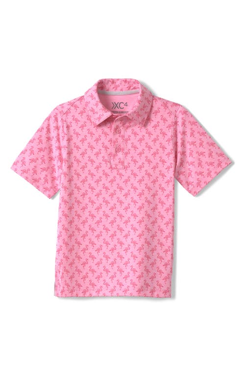 Johnston & Murphy Kids' XC4 Flamingo Performance Polo in Pink at Nordstrom