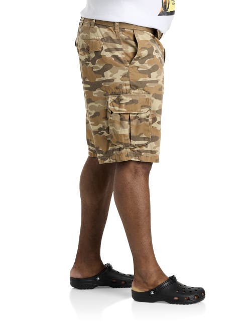 TRUE NATION TRUE NATION BY DXL RELAXED-FIT TWILL CARGO SHORTS