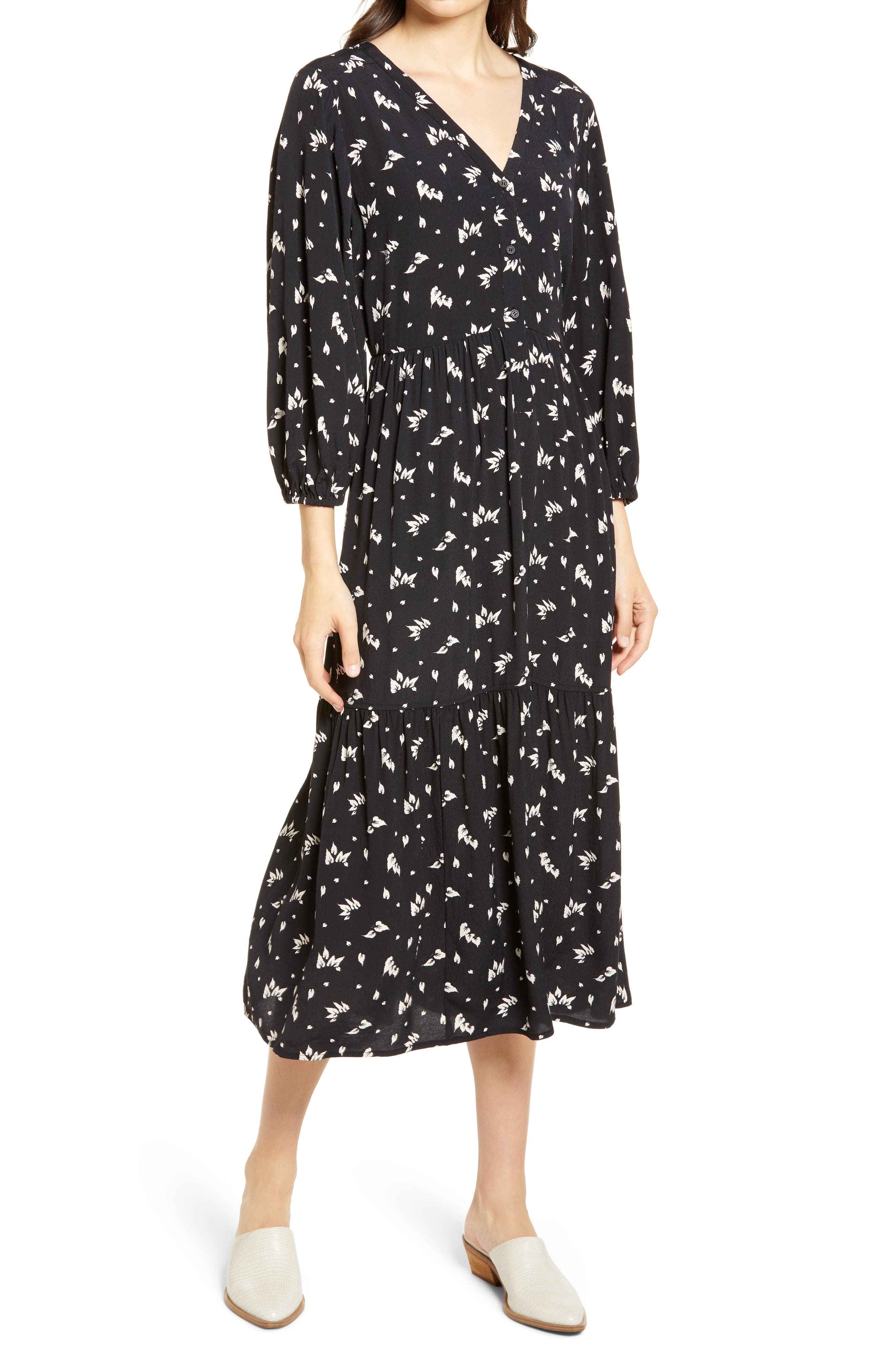 chelsea28 tiered skirt midi dress