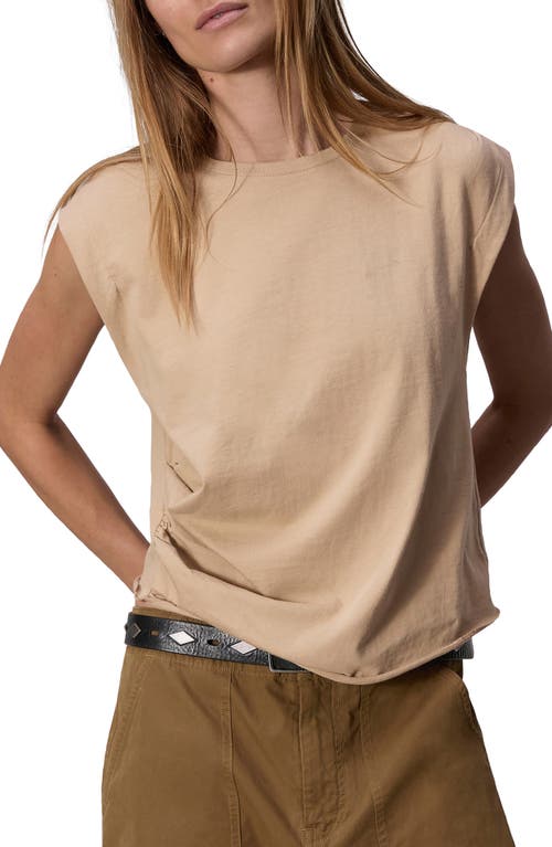 Rag & Bone Mica Gathered Muscle Tee In Neutral