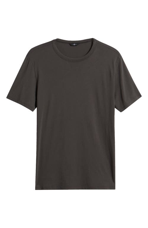 Shop 7 For All Mankind Feather Weight Crewneck T-shirt In Dark Grey