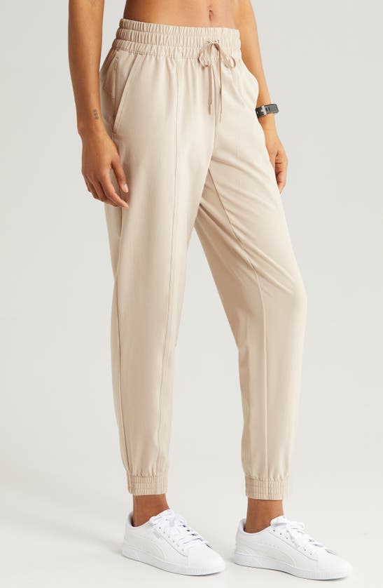 Shop Zella All Day Every Day Joggers In Tan Thread