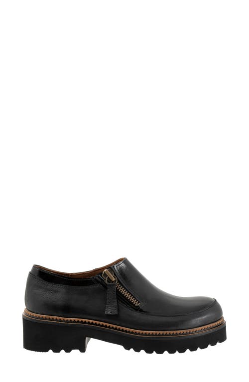 Bueno Amelia Zip-up Loafer In Black Patent
