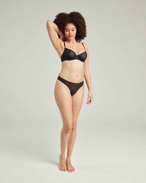 Nudea The Sheer Deco Barely There Thong In Black