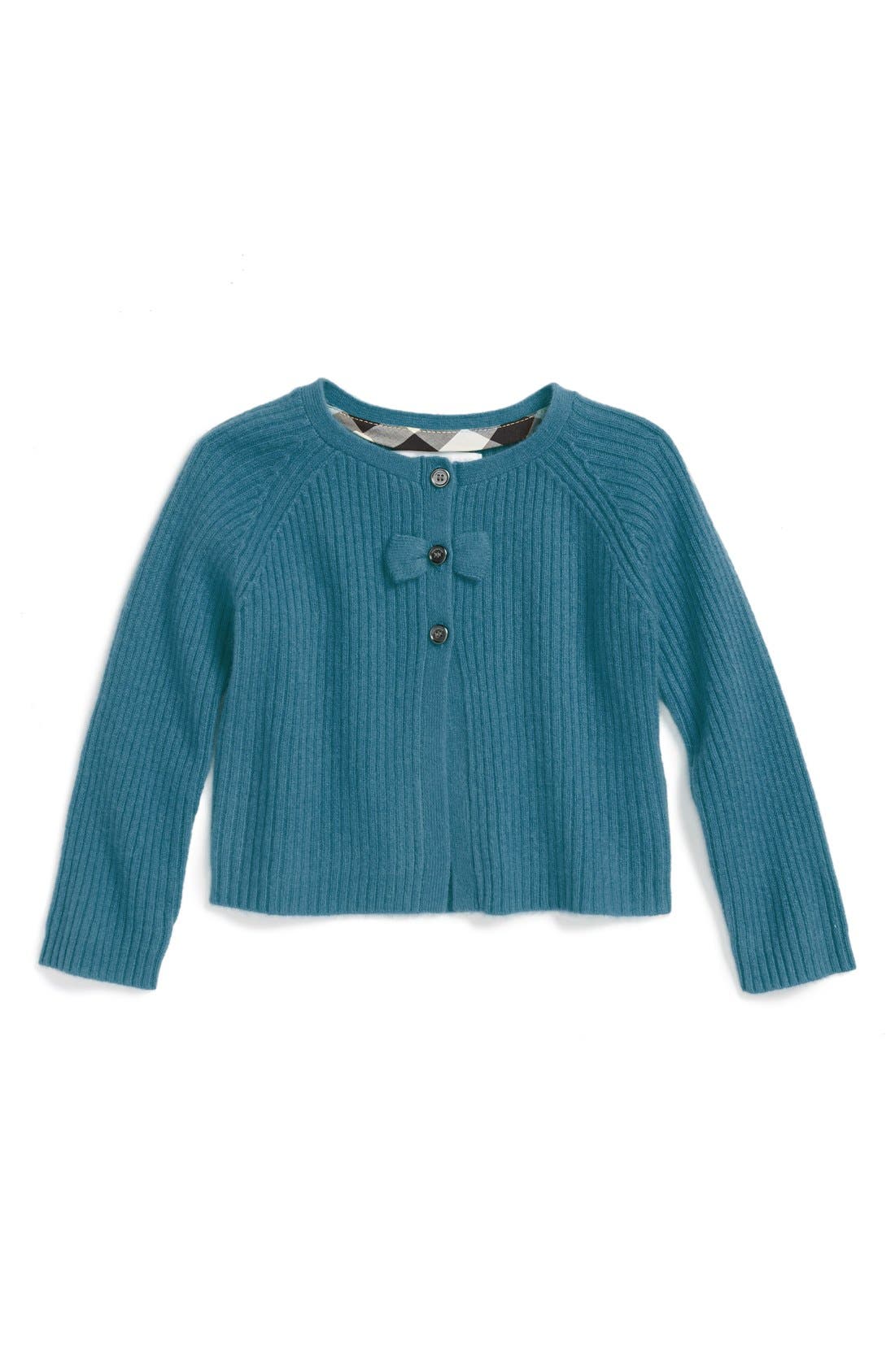 Burberry 'Bow Detail' Cashmere Cardigan (Baby Girls) Nordstrom
