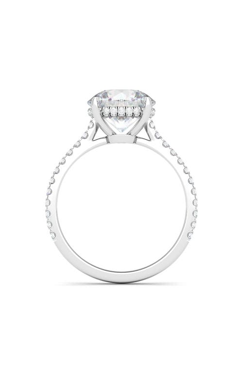 Hautecarat Round Brilliant Cut Pavé Lab Grown Diamond Ring In 2.50 Ctw 18k White Gold