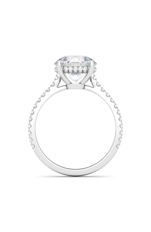 Shop Hautecarat Round Brilliant Cut Pavé Lab Grown Diamond Ring In 2.50 Ctw 18k White Gold