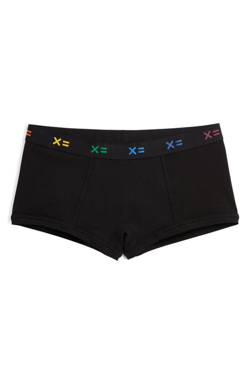 TomboyX Boyshorts in Black X Rainbow 