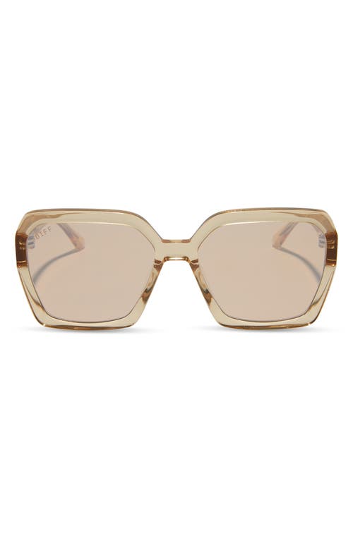 Sloane 54mm Square Sunglasses in Honey Crystal Flash