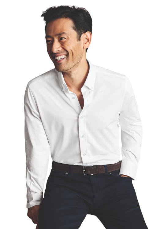 CHARLES TYRWHITT CHARLES TYRWHITT FOUR-WAY STRETCH BUTTON DOWN JERSEY SHIRT 
