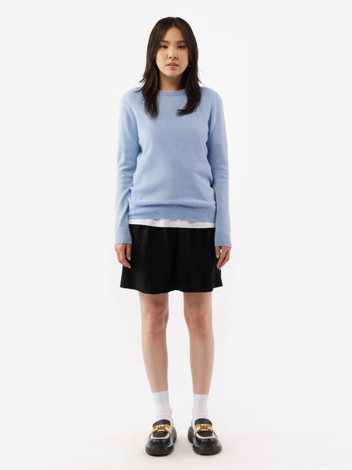 Shop Gobi Cashmere Crew Neck Sweater In Light Blue