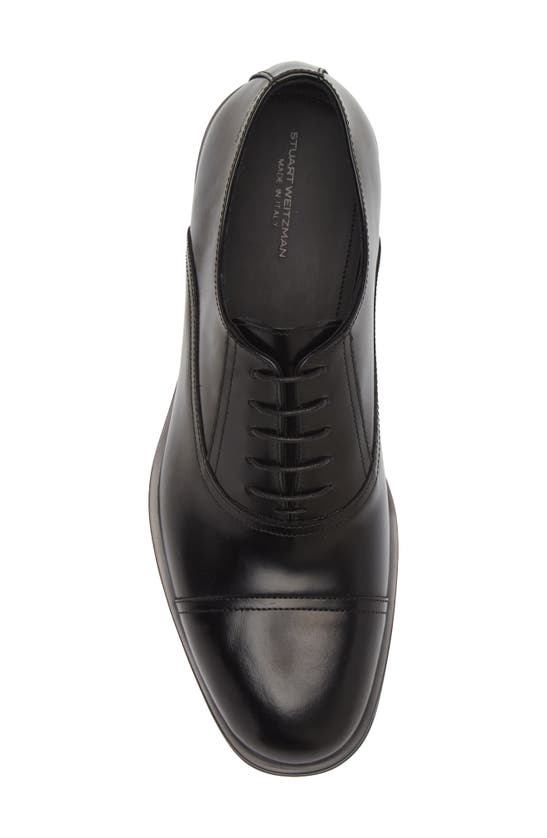 Shop Stuart Weitzman Club Classic Cap Toe Oxford In Black