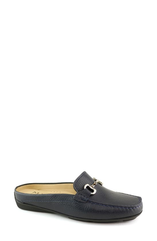 Marc Joseph New York Ocean Drive Mule In Navy Grainy