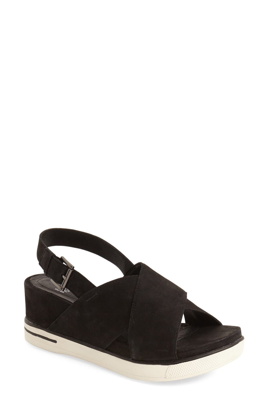 Eileen Fisher 'Good' Crisscross Platform Wedge Sandal (Women) Nordstrom