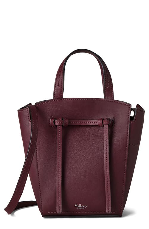 Mulberry Mini Clovelly Leather Tote in Black Cherry at Nordstrom