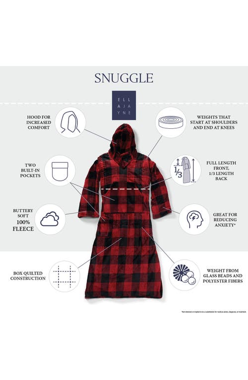 Ella Jayne Home Weighted Anti-anxiety Wearable Blanket In Red/black