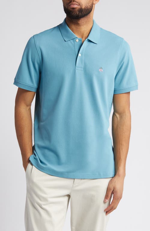 Brooks Brothers Stretch Cotton Piqué Knit Polo In Adriatic Blue