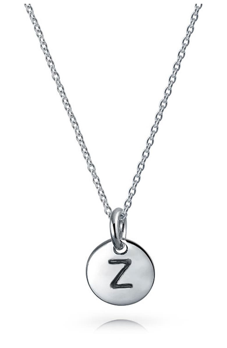 BLING JEWELRY Minimalist Initial Pendant Necklace, Main, color, 