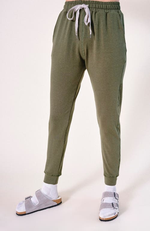 Poplinen Plus Agnes Organic Cotton + Tencel Jogger Pant In Moss